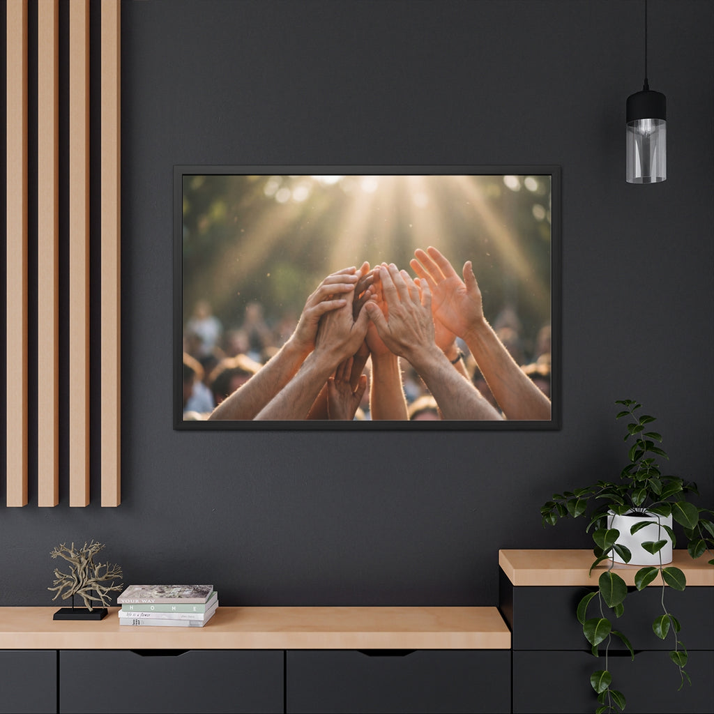 Framed Posters - Golden Rays of Unity Wall Art (10×8, 12×8...