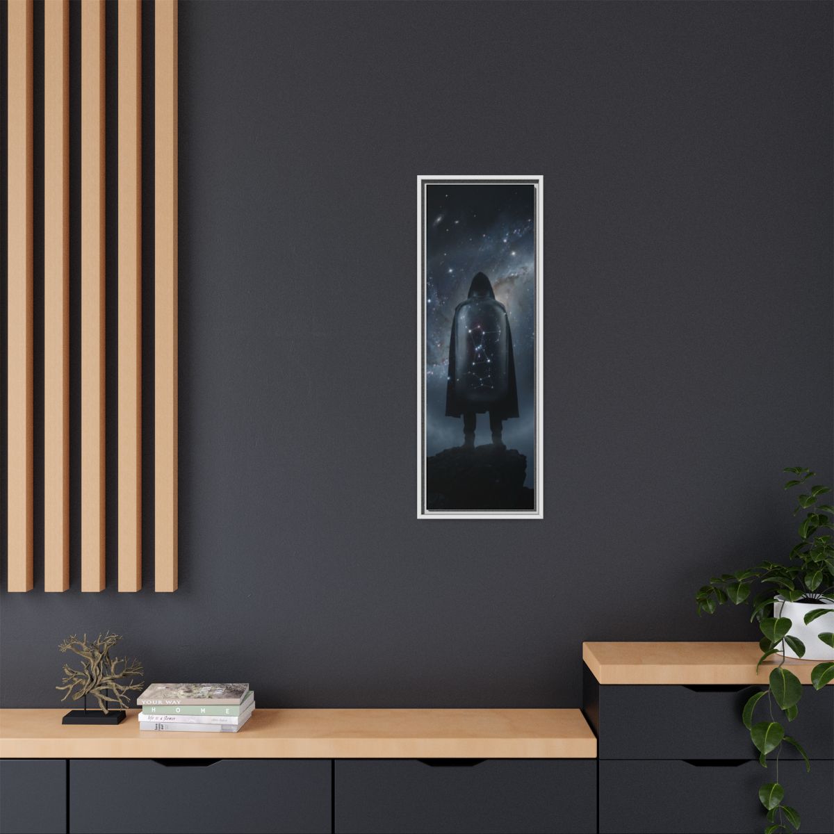 Framed Matte Canvas - Cosmic Sentinel — White / 1.25" (8×10...