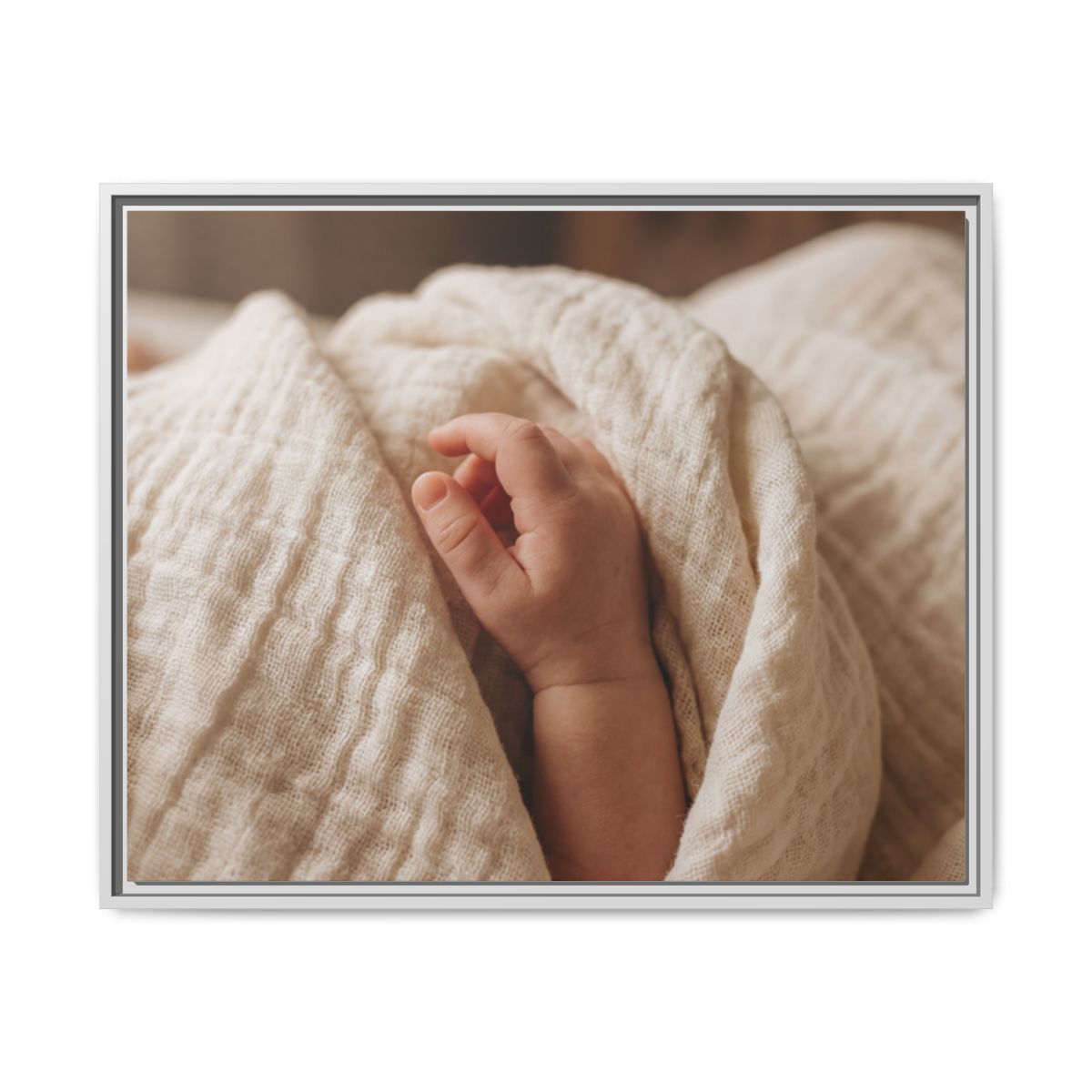 Framed Canvas - Soft Nursery Photography