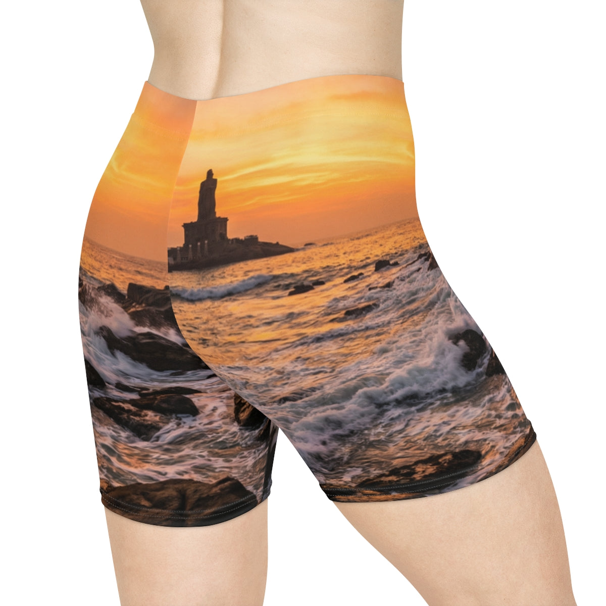 Women's Biker Shorts - Ocean Sunrise