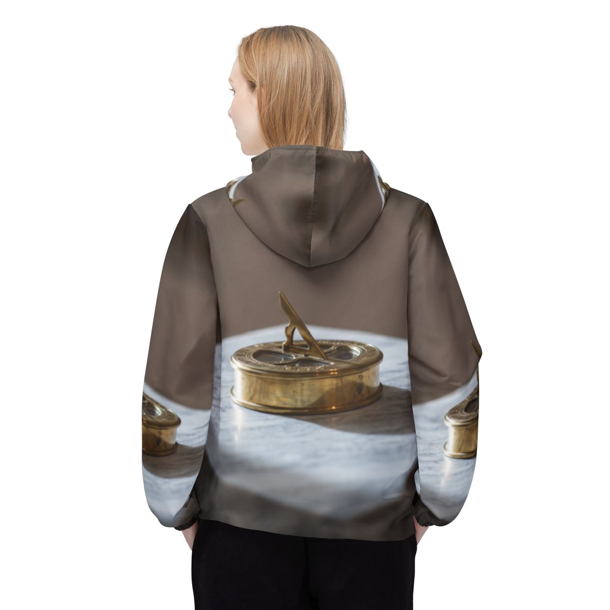 Antique Brass Sundial Windbreaker Jacket
