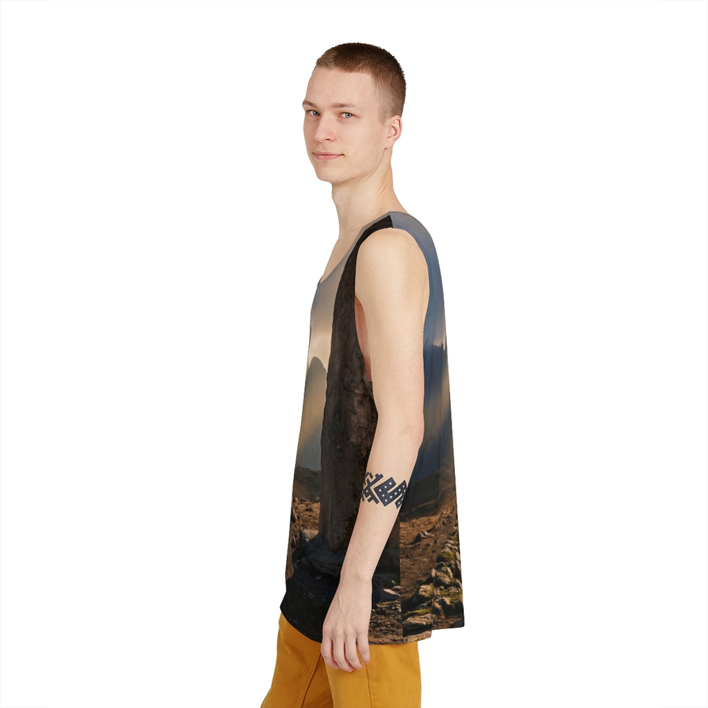 Men's Tank - Mystic Monolith Ancient Persian Mountain Art |...