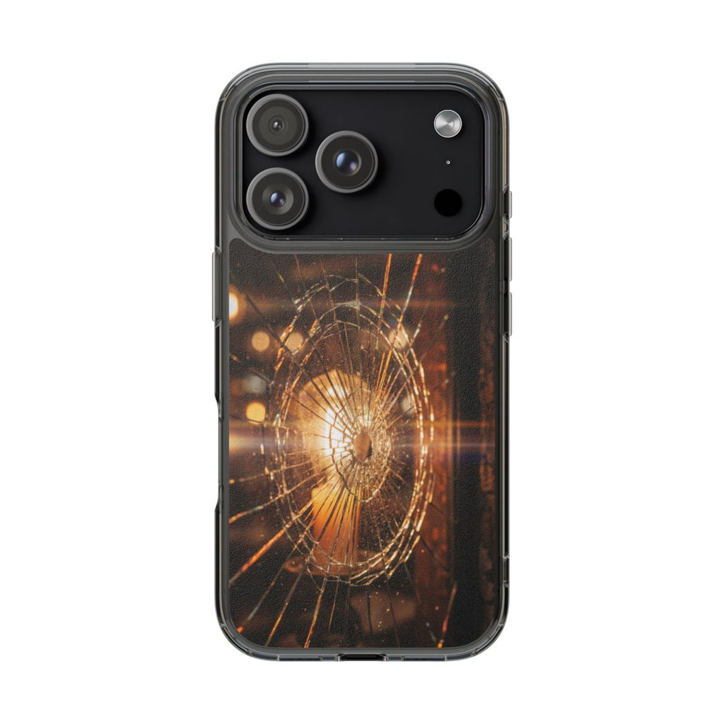 Clear Impact-Resistant Case - Fractured Glow