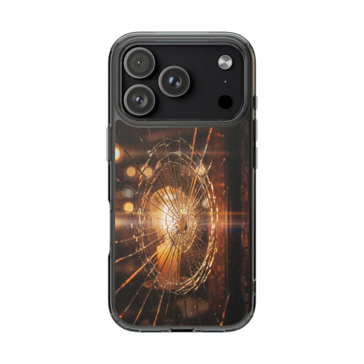Clear Impact-Resistant Case - Fractured Glow