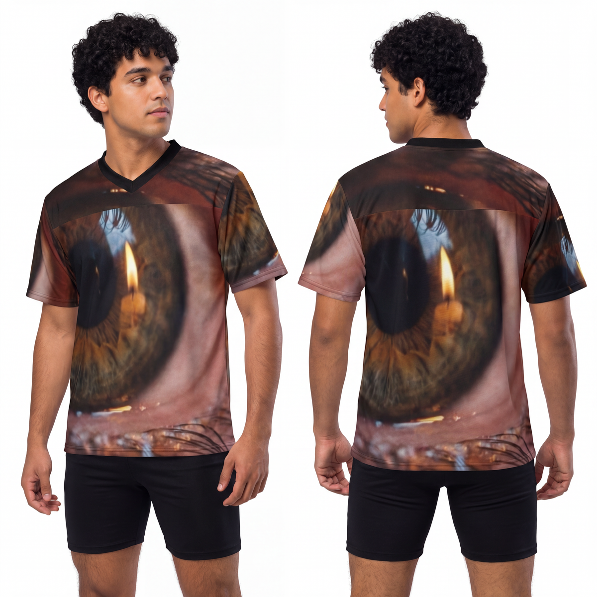 Men's Unisex Football Jersey - Amber Iris Reflection Fine......