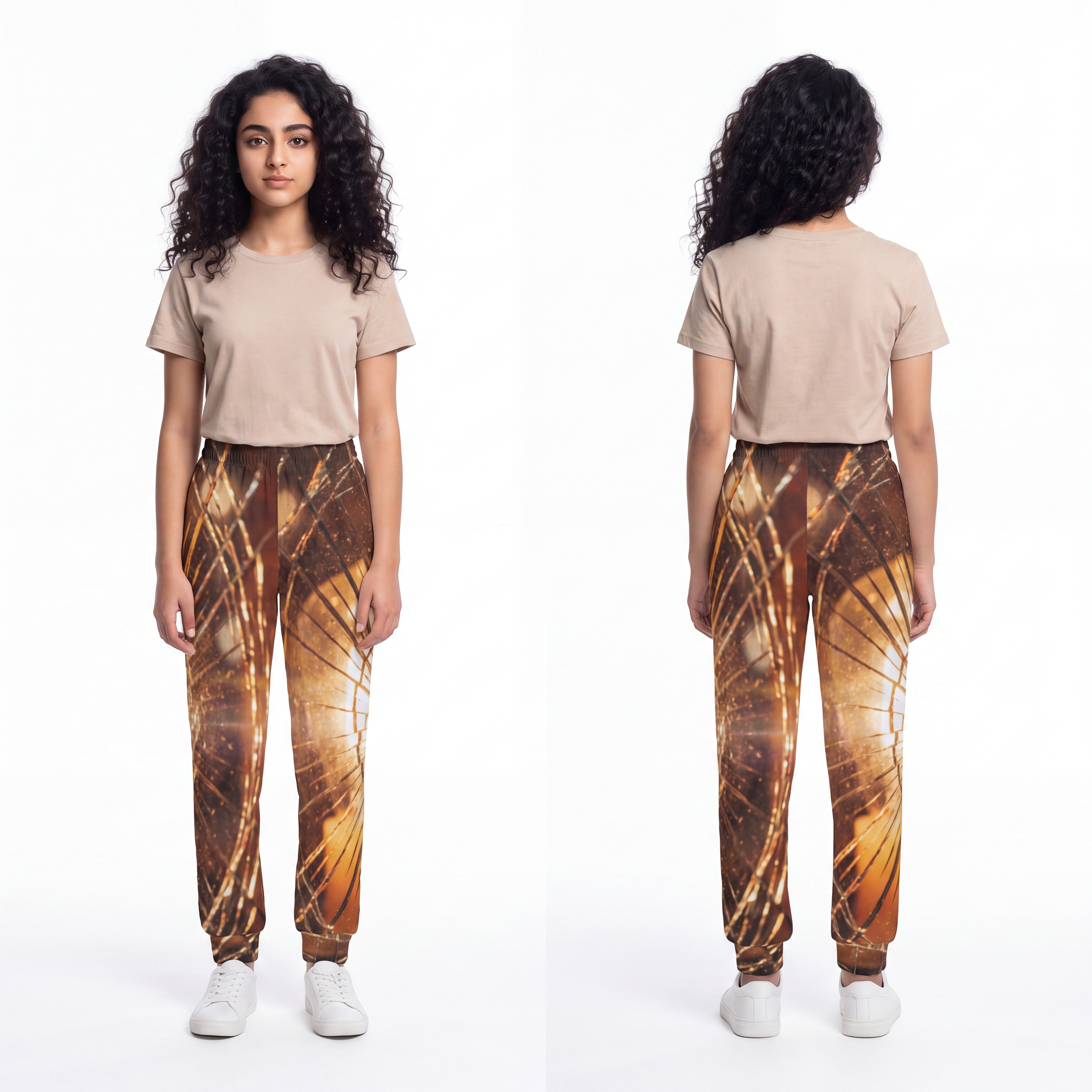 Youth Joggers - Shattered Glass Golden Glow | Echovira...