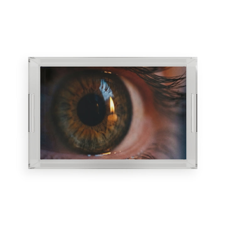 Amber Gaze Acrylic Serving Tray - Accent Decor