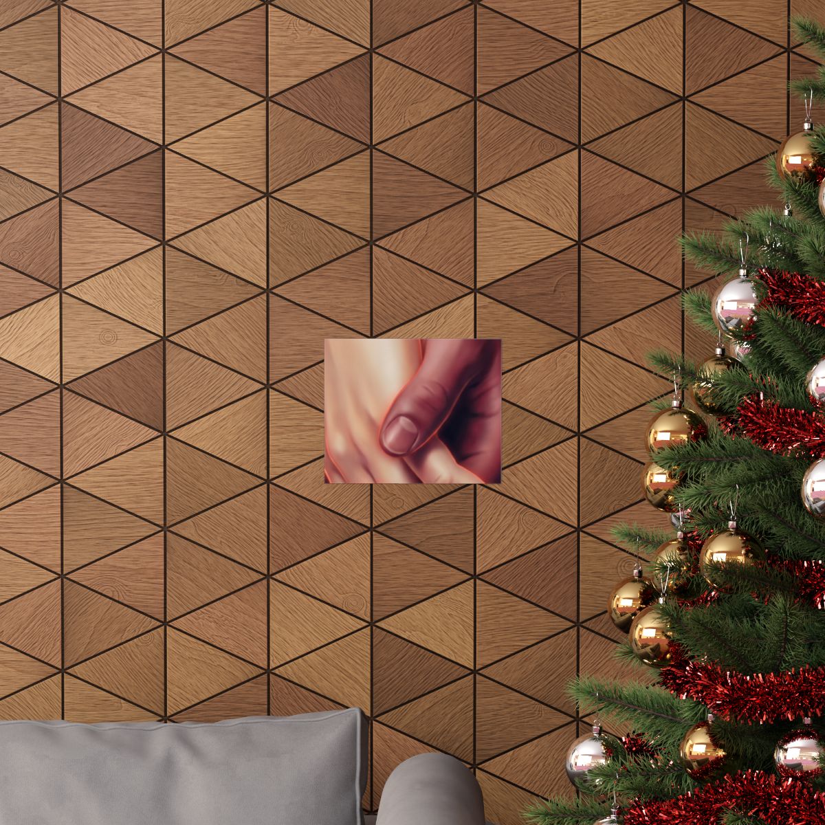 Matte Horizontal Posters - Ethereal Connection Holding Hands...