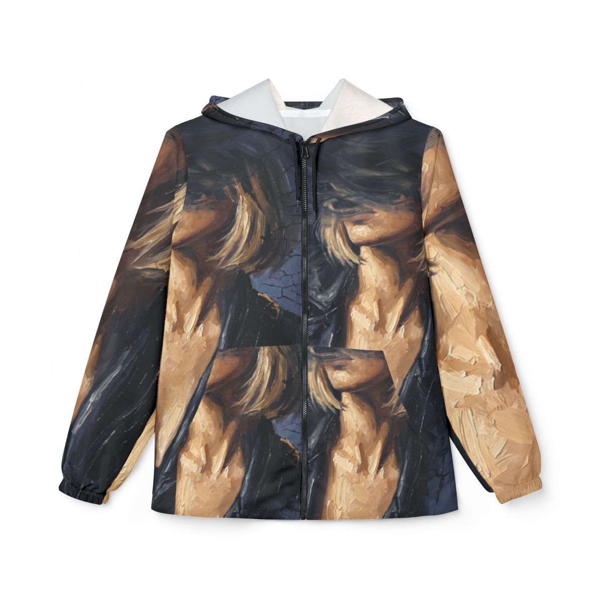 Windbreaker Jacket - Fractured Noir | Echovira Gallery