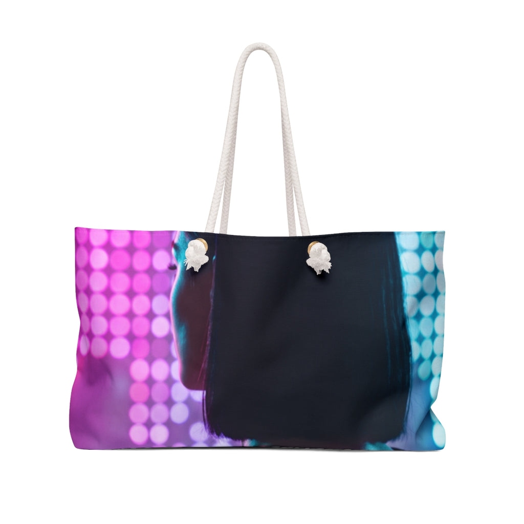 Weekender Bag - Electric Midnight Neon Portrait Art |...