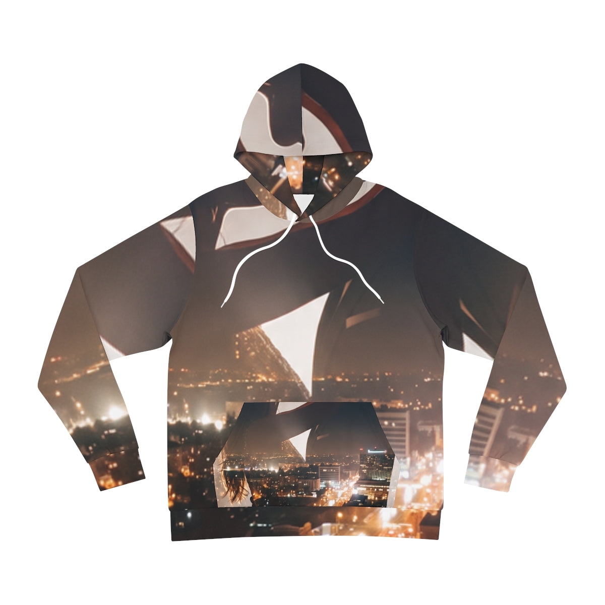 Fashion Hoodie - Midnight City Silhouette | Echovira Gallery