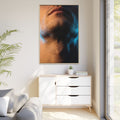 Matte Canvas, Framed - Neon Shadows Cinematic Portrait Art...