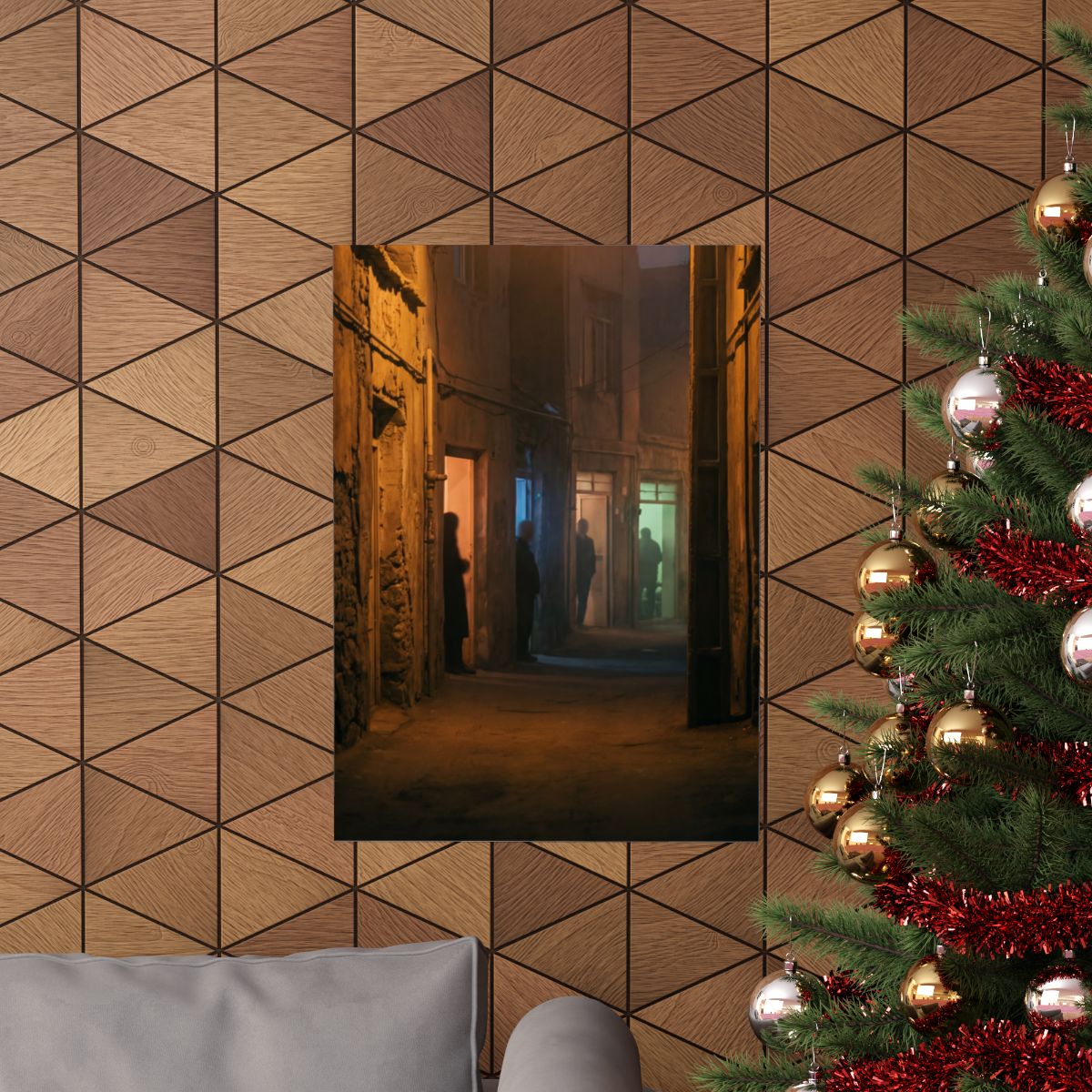 Matte Vertical Posters - Shadowed Alleyway Mystery Art Print...