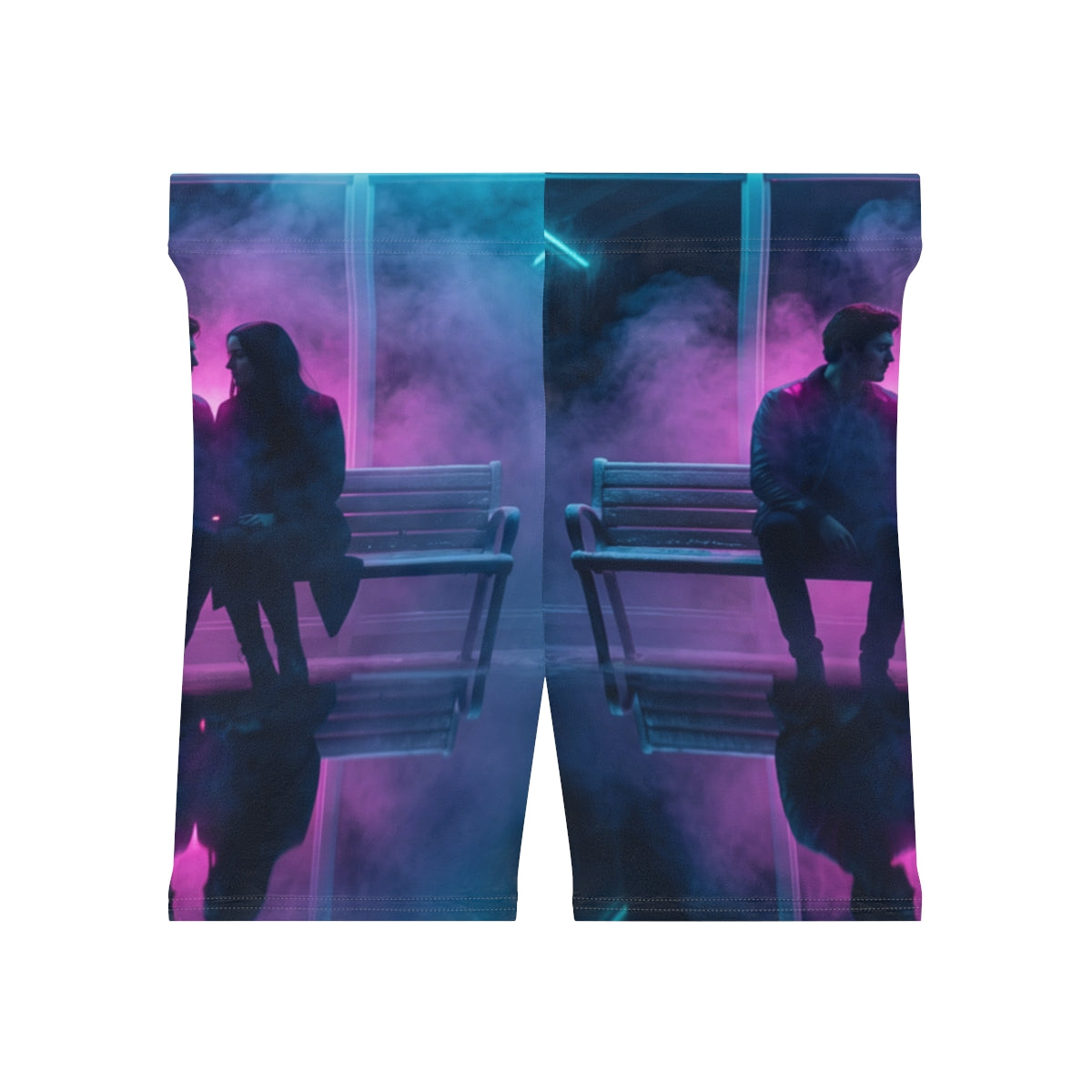 Women's Biker Shorts - Cyber Motion | Echovira Gallery