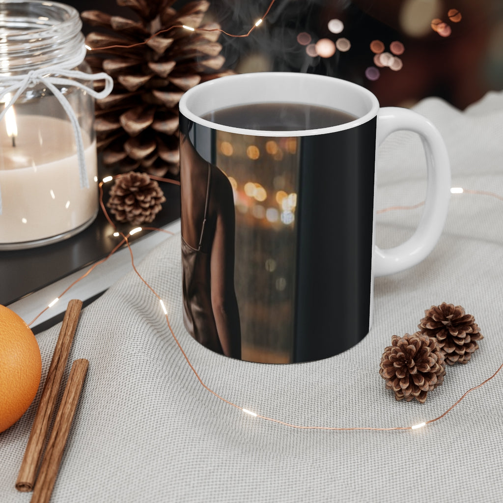 White Mug - Midnight Coffee Warmth | Echovira Gallery