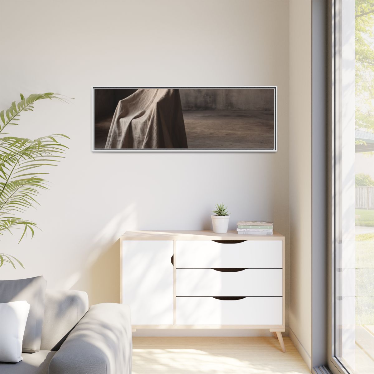 Matte Canvas, Framed - Draped Silence Still Life Art... |...