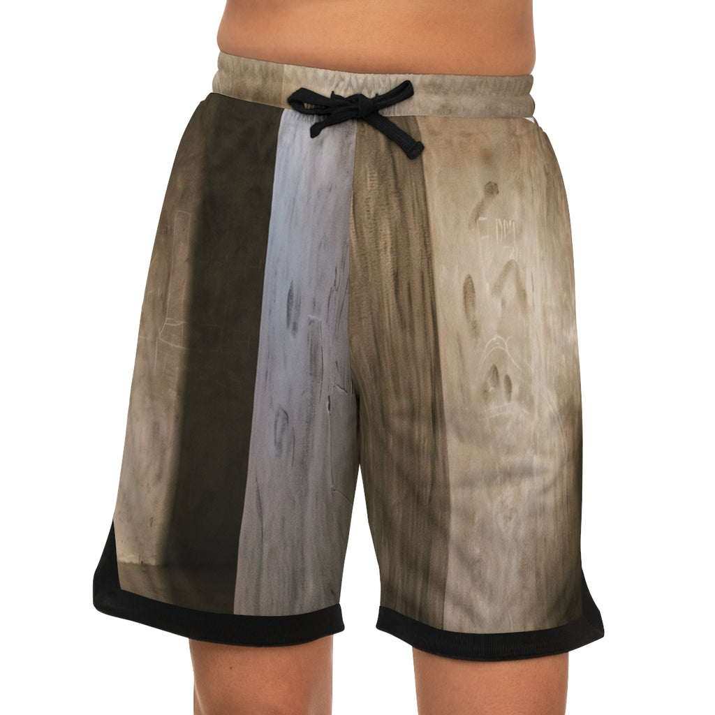 Men's Basketball Rib Shorts - Shadows of the Citadel moody...