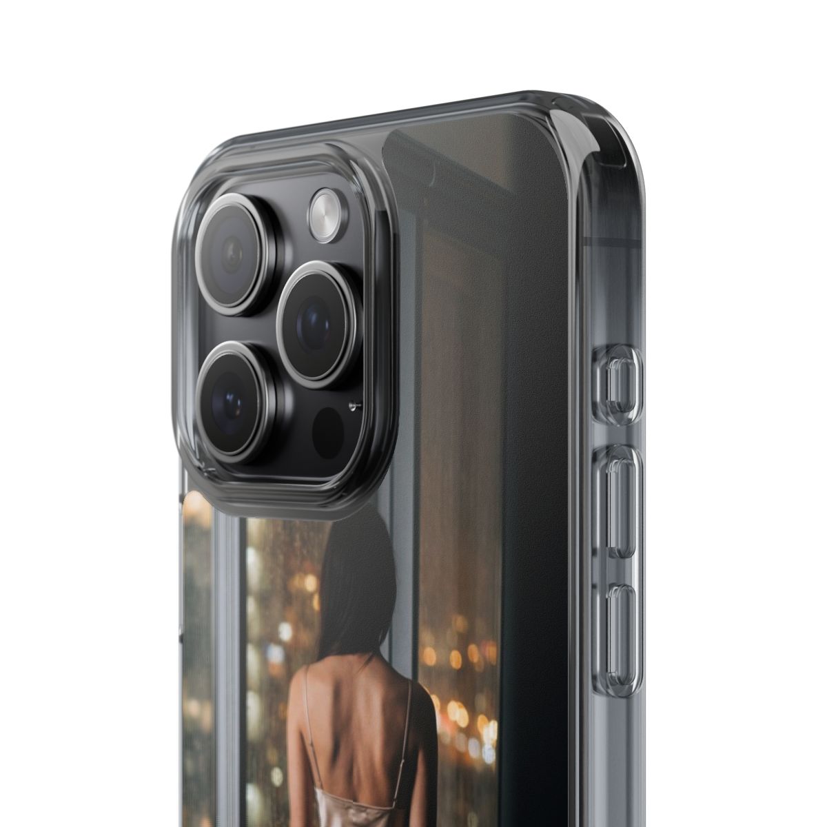 Clear Impact-Resistant Cases - Midnight Rain Clear Phone......