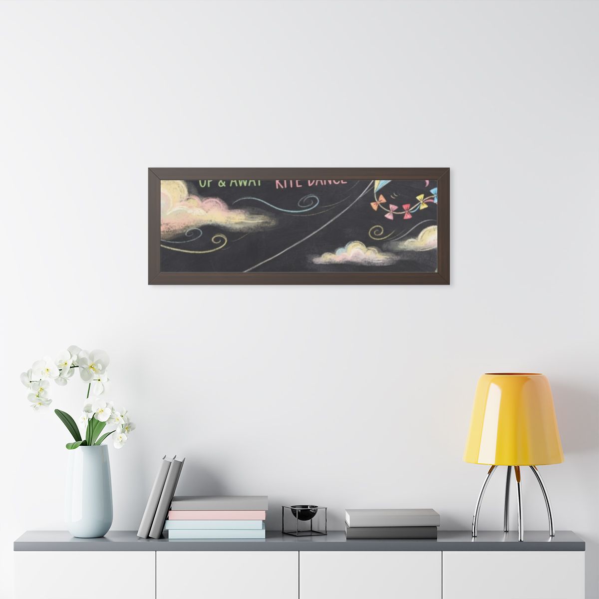 Framed Horizontal Poster - Breeze Meadow — Walnut (14×11......