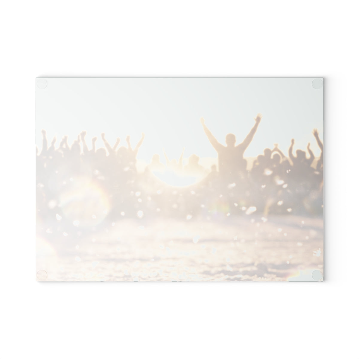 Golden Hour Crowd Glass Cutting Board