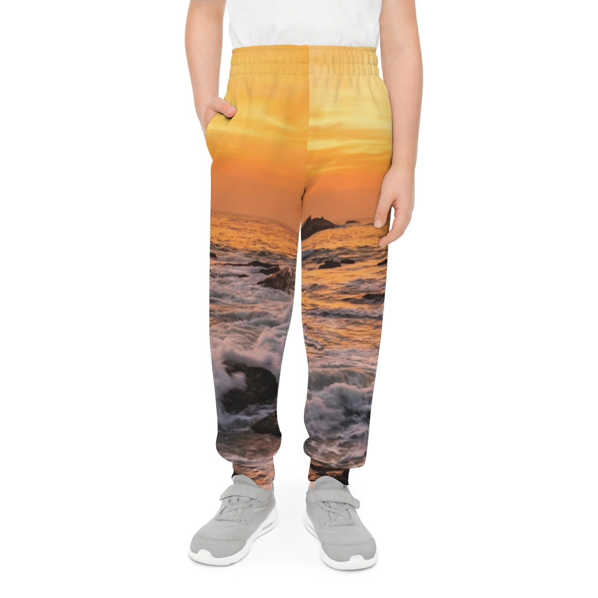 Youth Joggers - Golden Kanyakumari Sunset Coastal Horizon......