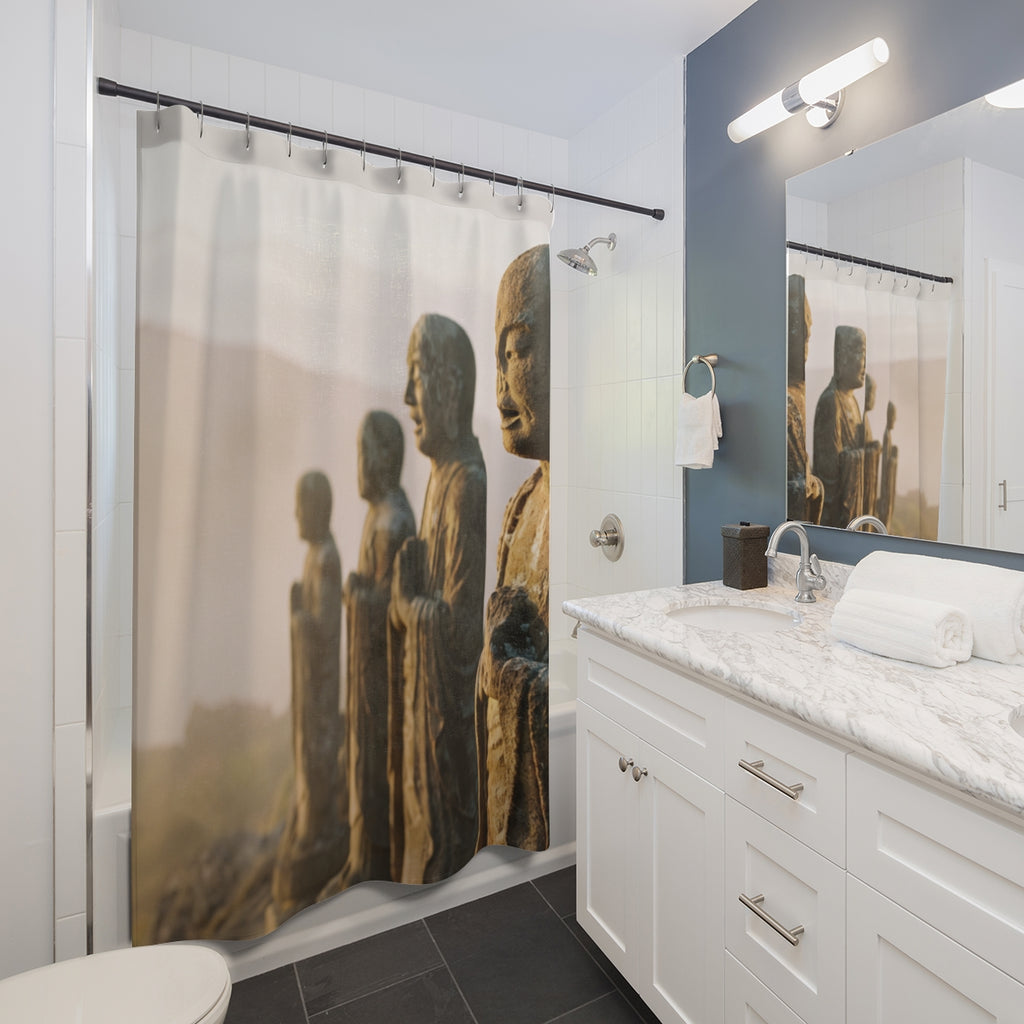 Shower Curtain - Zen Mountain Sanctuary | Echovira Gallery