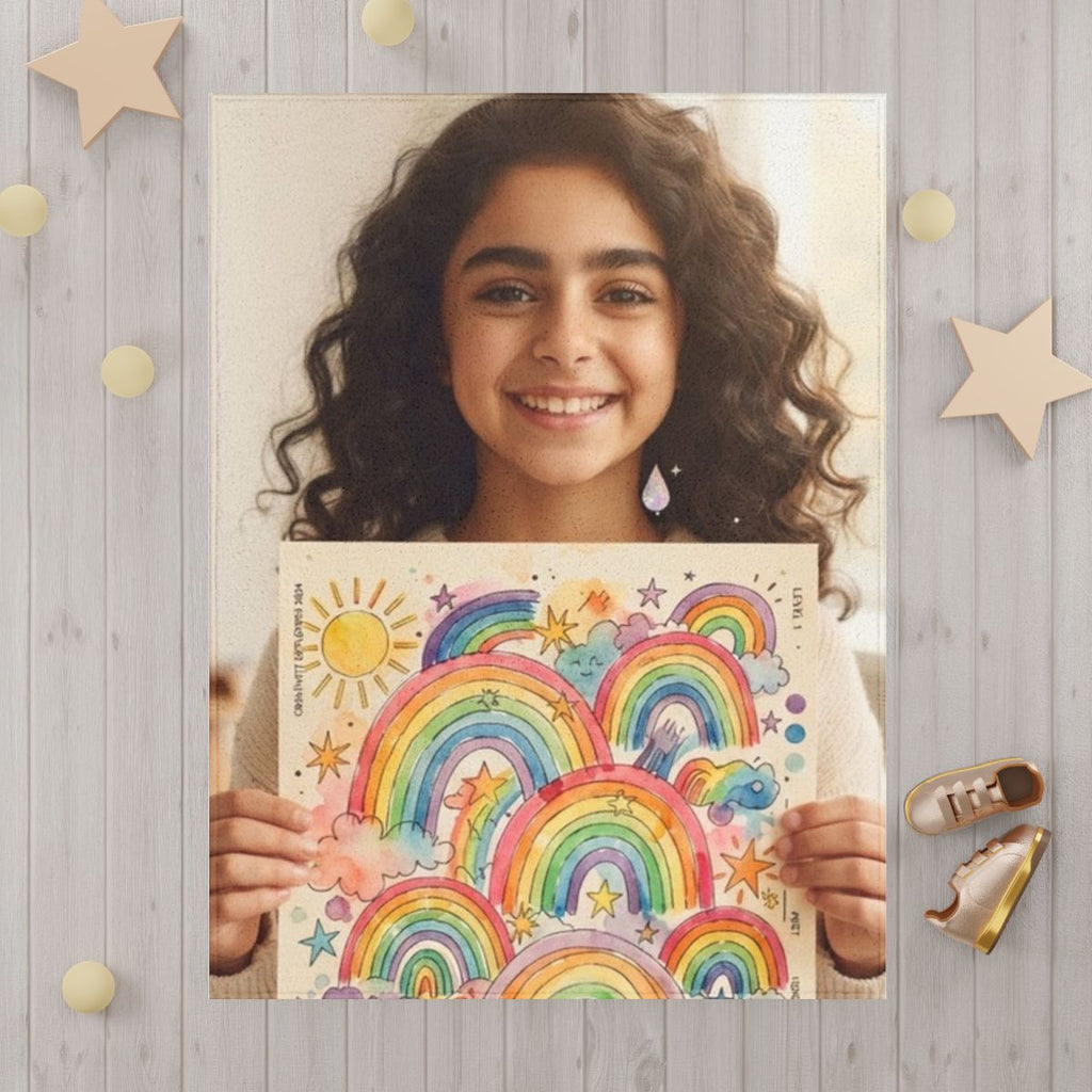 Toddler Blanket - Rainbow Whimsy Nap Throw | Echovira...