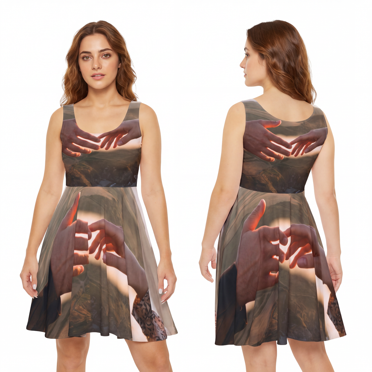 Women's Skater Dress - The Infinite Touch | Ethereal Coastal...