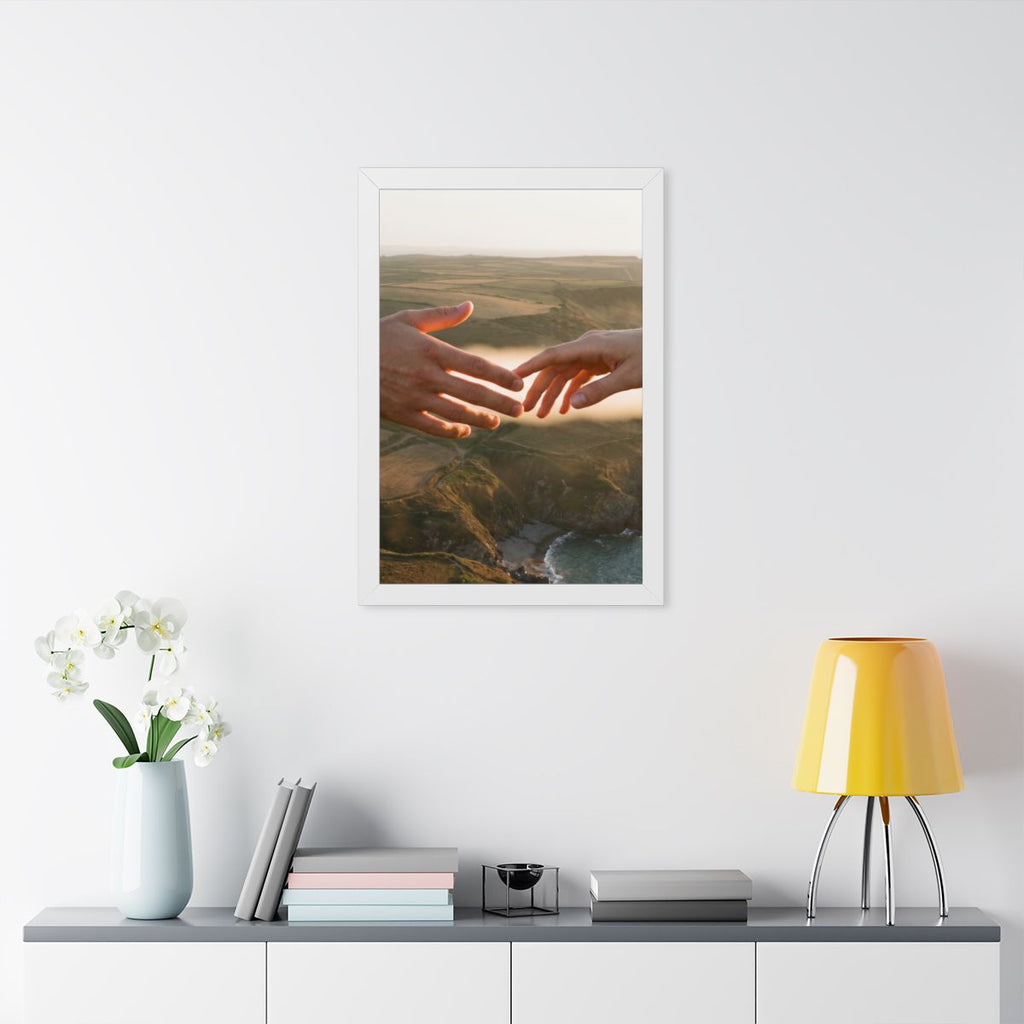 Framed Vertical Poster - The Infinite Touch | Ethereal... |...