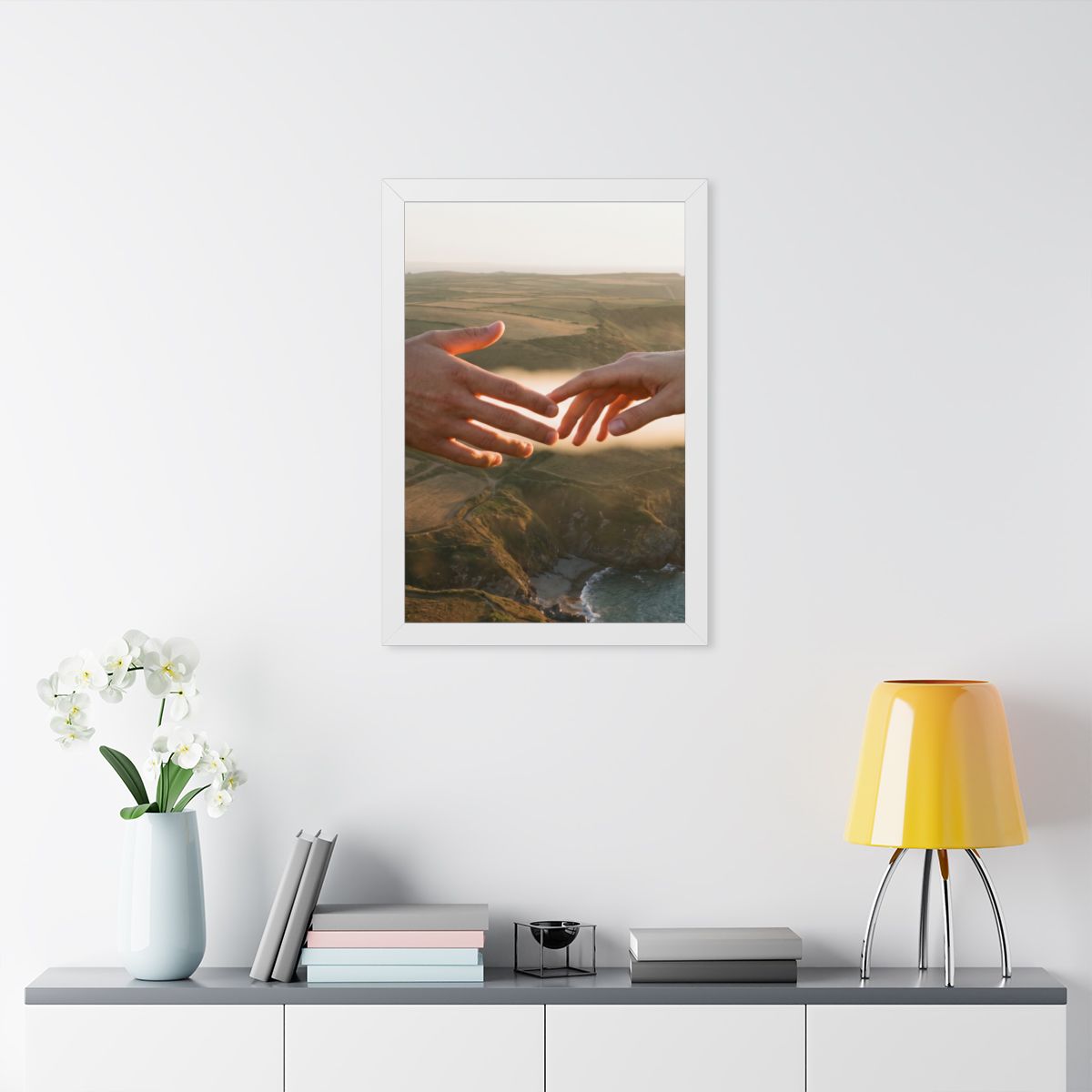 Framed Vertical Poster - The Infinite Touch | Ethereal... |...