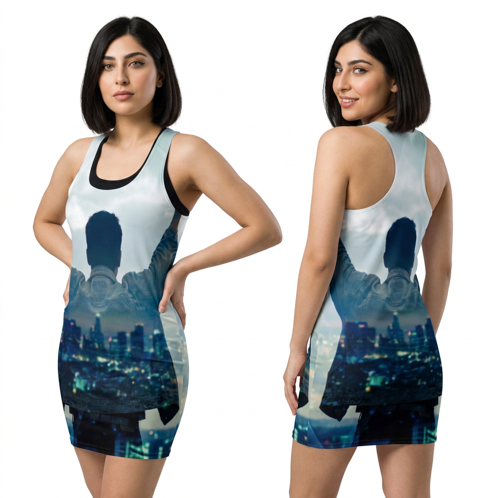 City Skyline Racerback Dress for Women