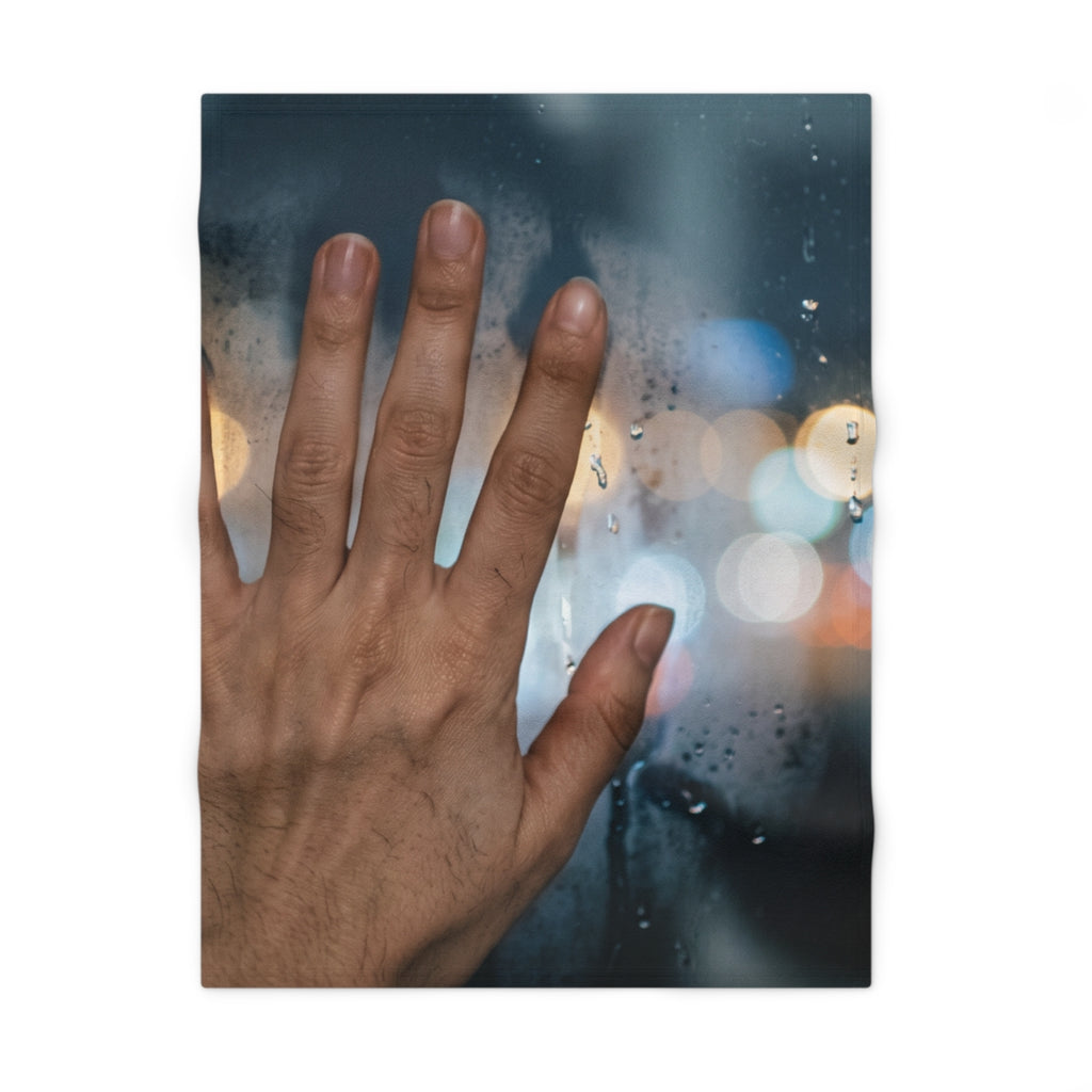 Rainy City Window Soft Fleece Baby Blanket