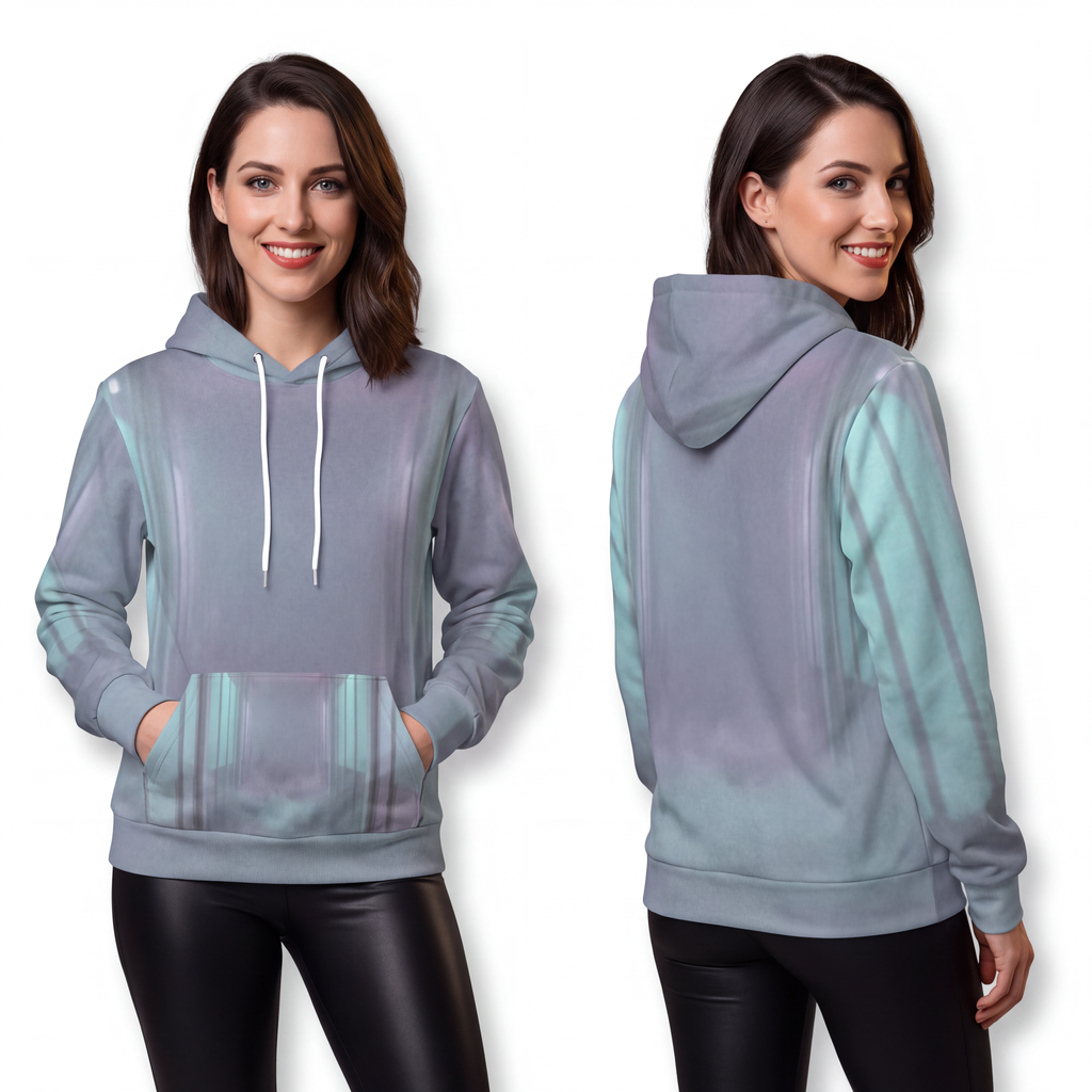 Fashion Hoodie - Liminal Corridor Fog Art Print | Echovira...