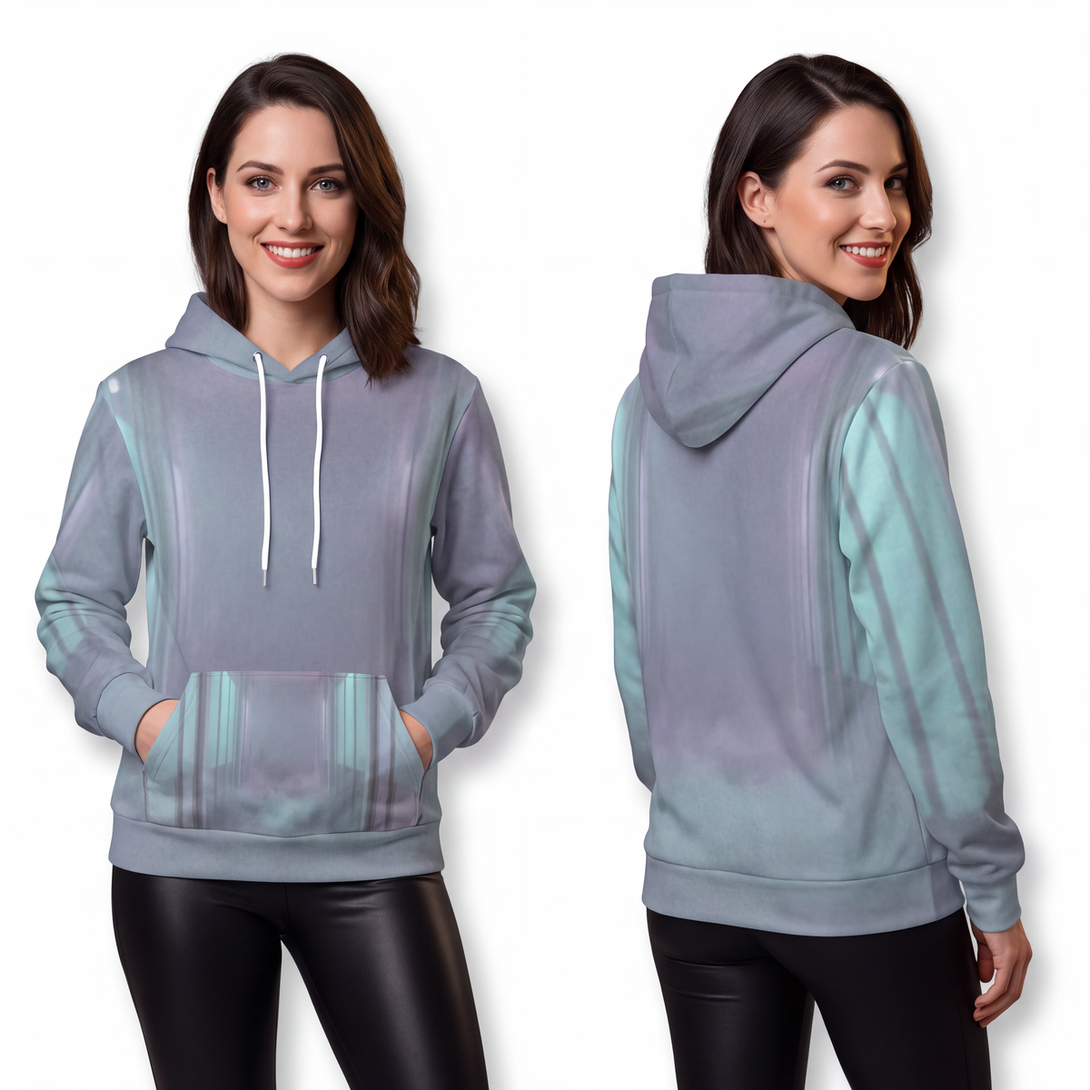 Fashion Hoodie - Liminal Corridor Fog Art Print | Echovira...