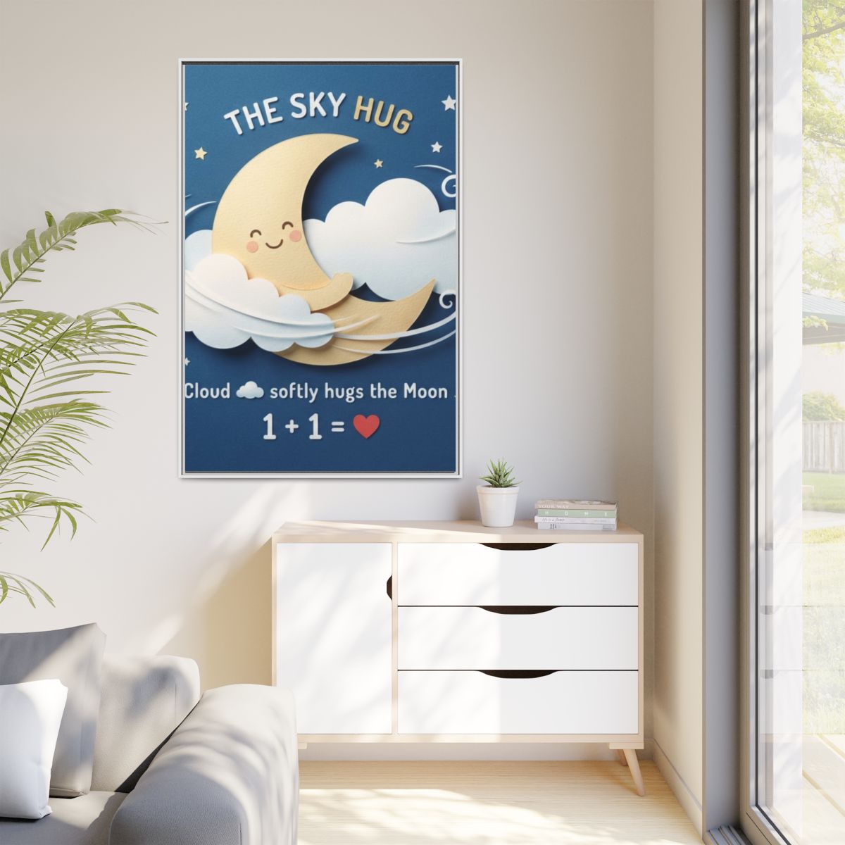 Matte Canvas Framed - The Sky Hug — White / 1.25" (8×10... |...