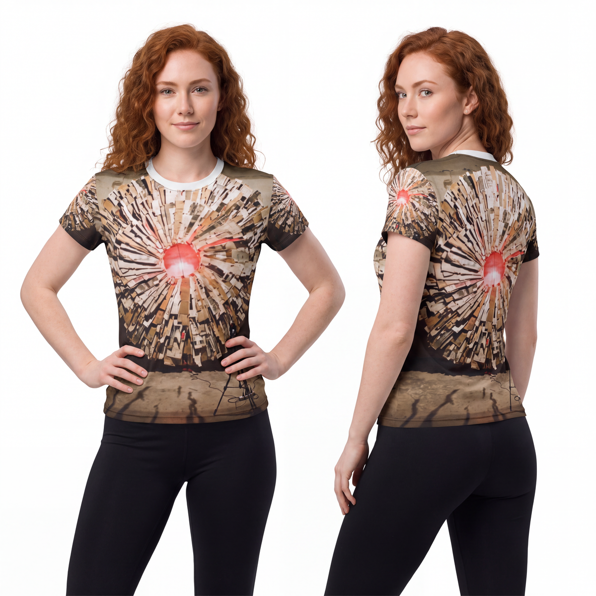 Women's Cut & Sew Tee - Radial Light | Echovira Gallery