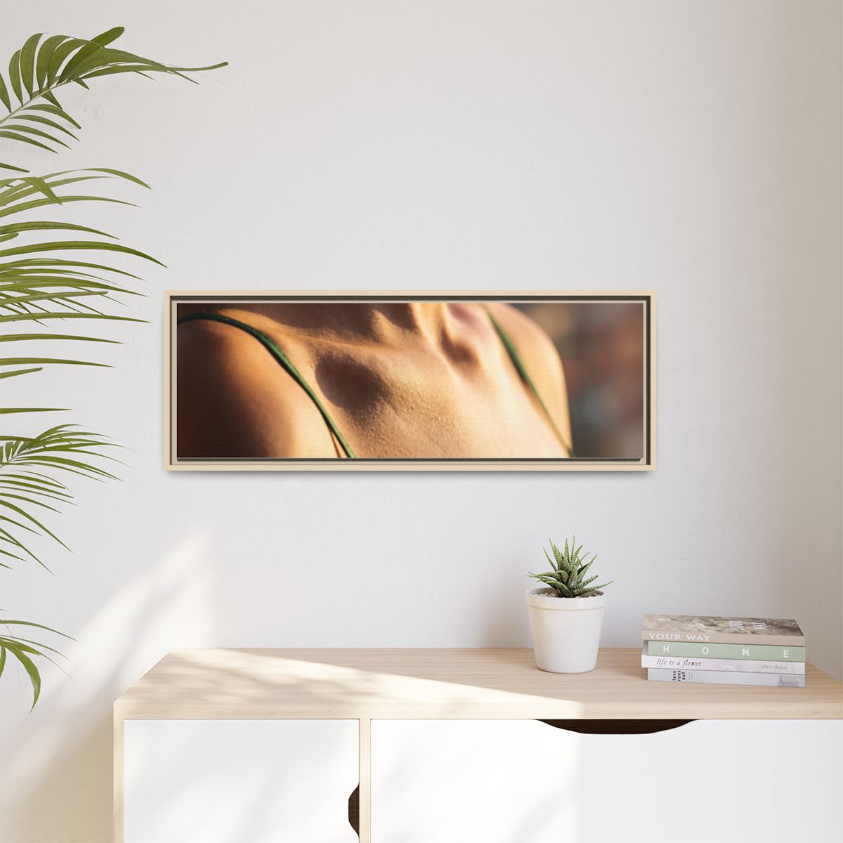 Golden Hour Matte Canvas - Framed Sunset Wall Art — Natural...