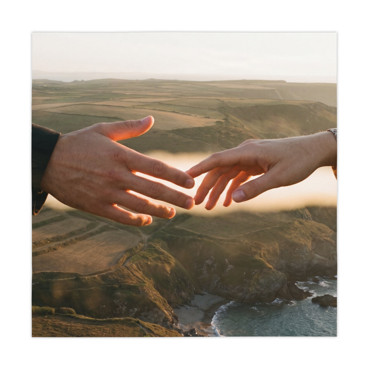 Tablecloth - The Infinite Touch | Ethereal Coastal Art |...