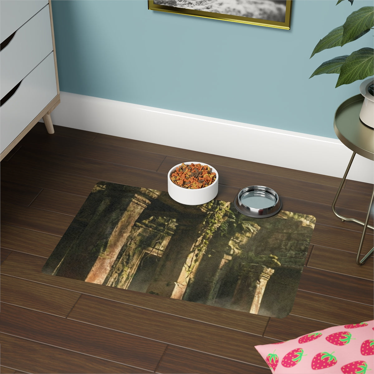 Pet Food Mat 12x18 - Temple Oasis | Echovira Gallery