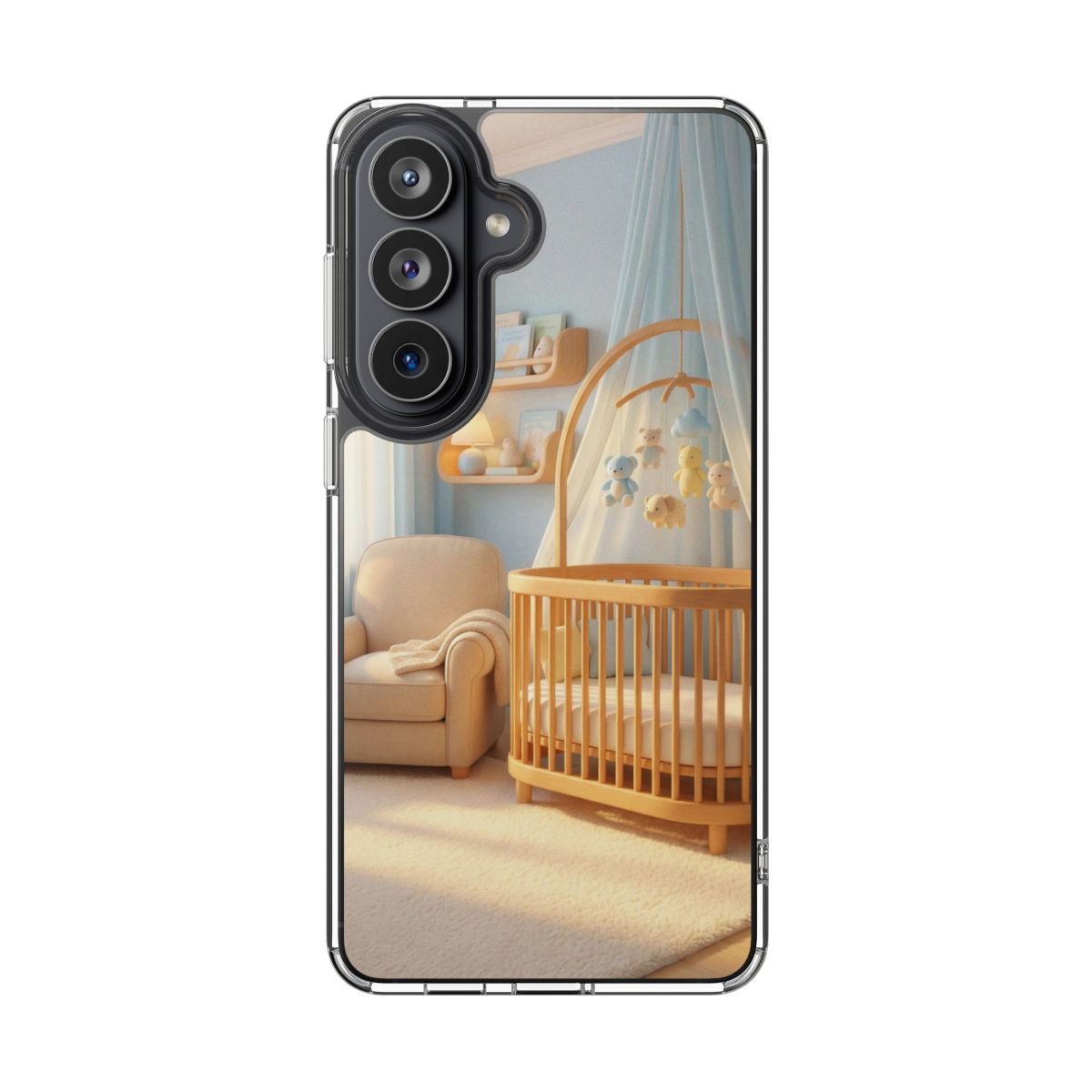 Clear Impact-Resistant Cases - Soft Blue Clear Phone Case...