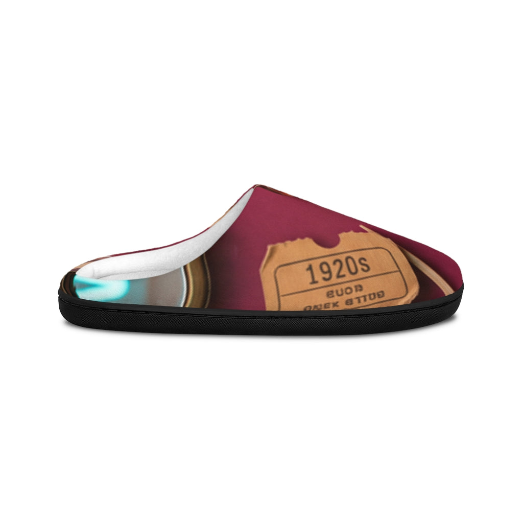 Women's Indoor Slippers with Vintage Theater Art
