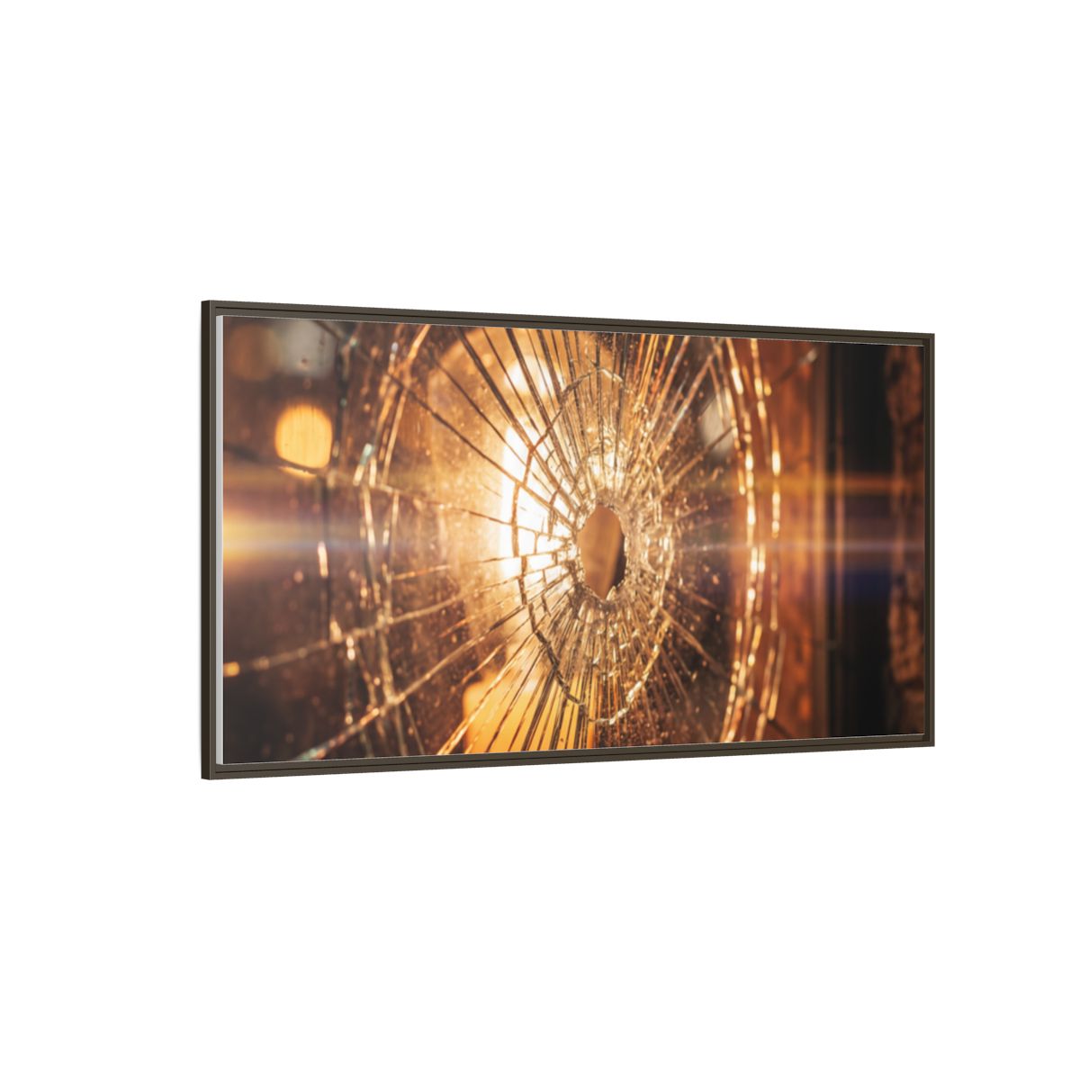 Framed Matte Canvas - Shattered Glass