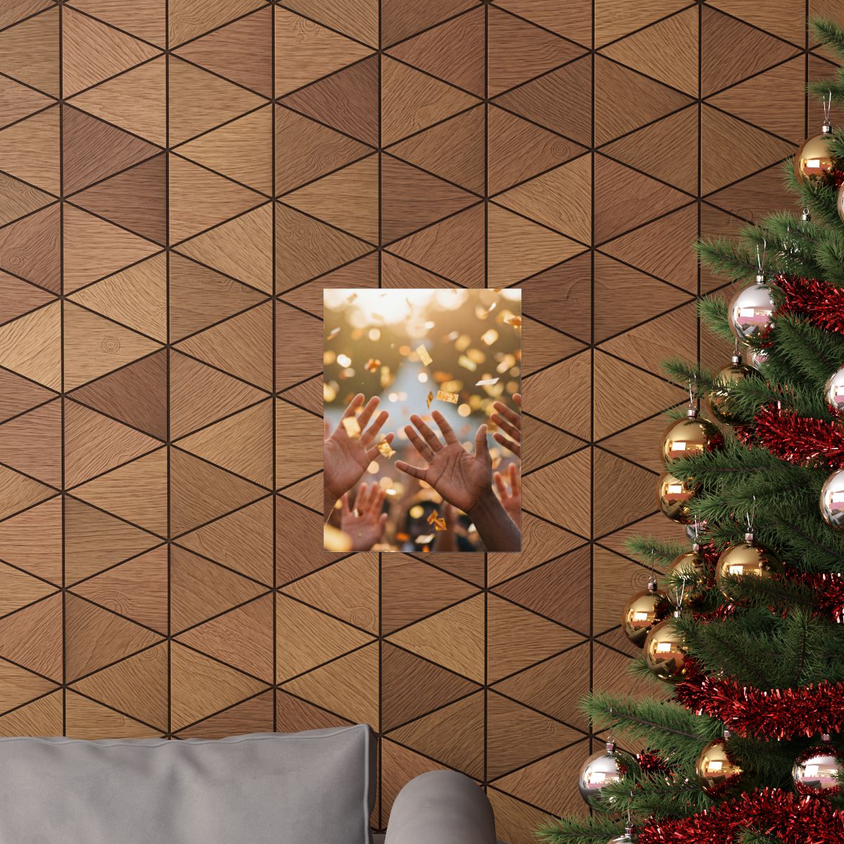 Matte Vertical Posters - Golden Festival Celebration Art......