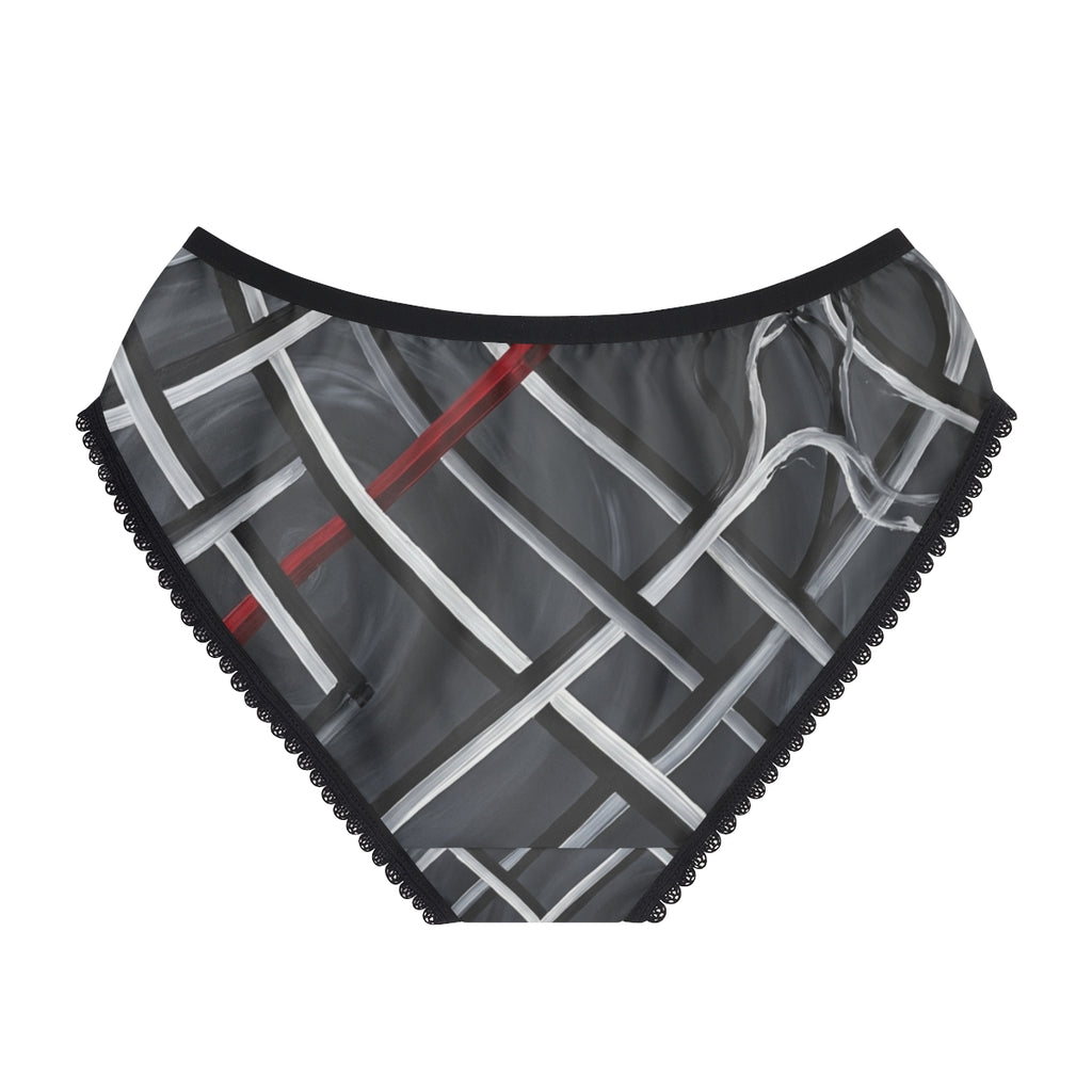 Women's Briefs - Geometric Grid Luxe | Echovira Gallery