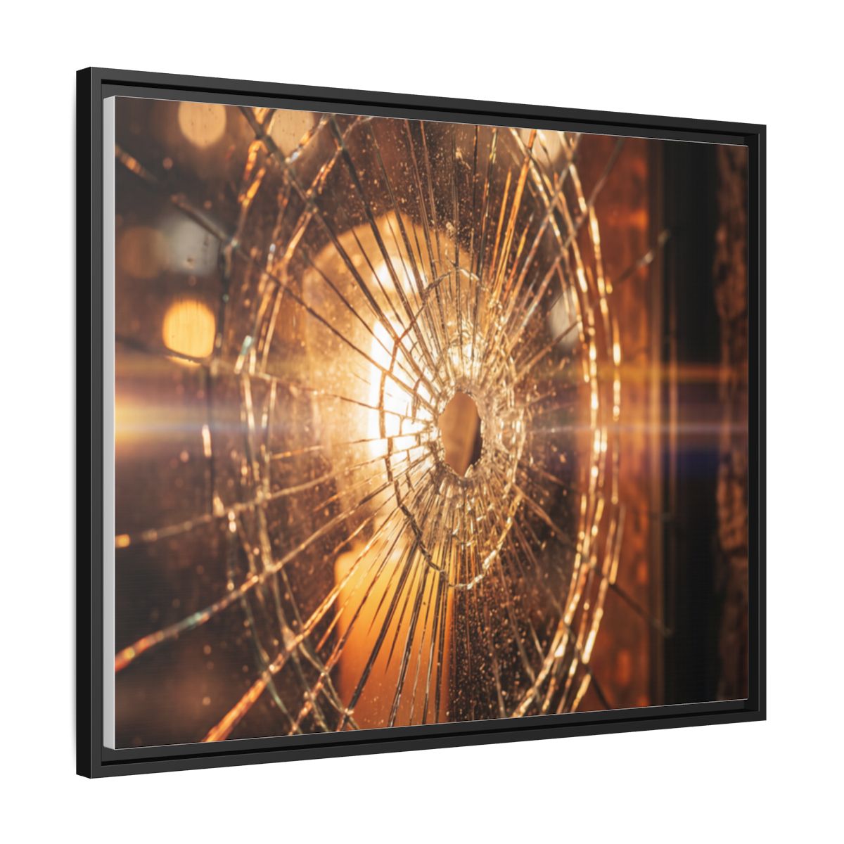 Framed Matte Canvas - Amber Glow — Black / 1.25"