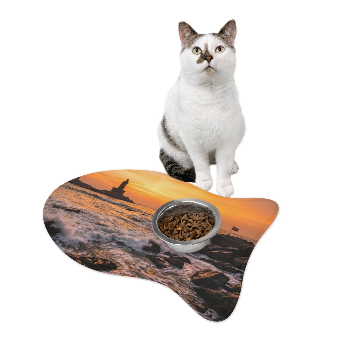 Pet Feeding Mat - Golden Hour Tides