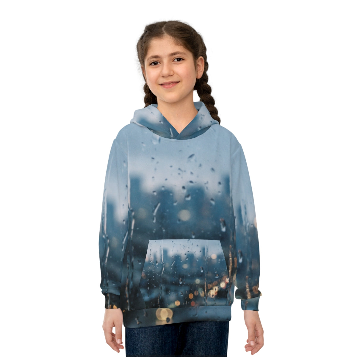 Children's Hoodie Rainy City Window