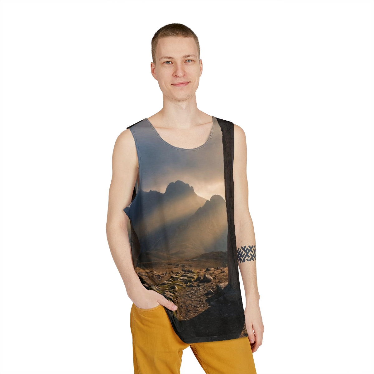 Men's Tank - Mystic Monolith Ancient Persian Mountain Art |...