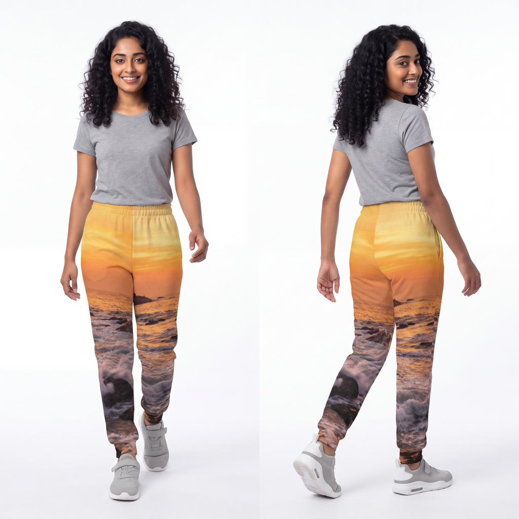 Youth Joggers - Golden Hour Kanyakumari Sunset Coastal... |...
