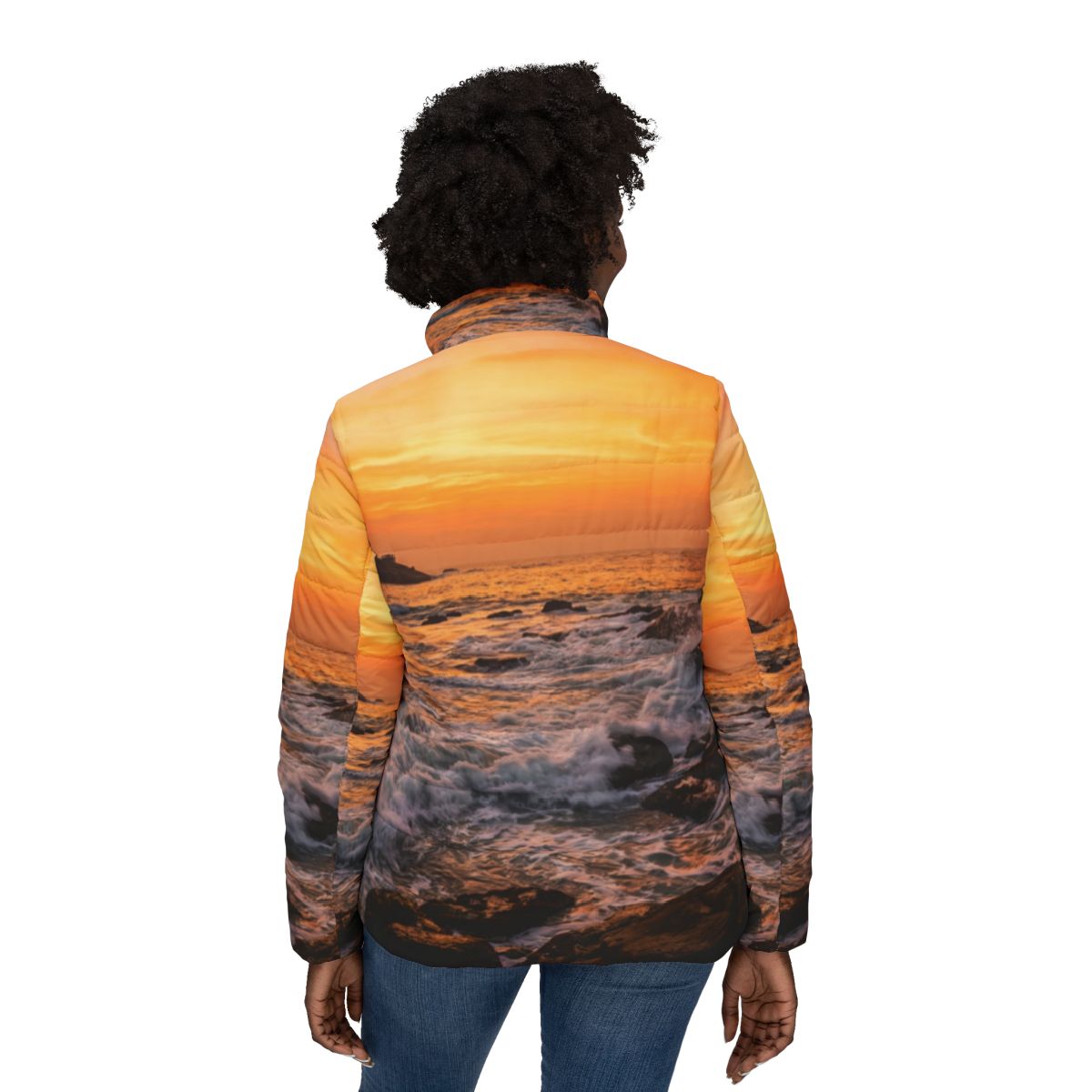 Women's Puffer Jacket - Majestic Dawn